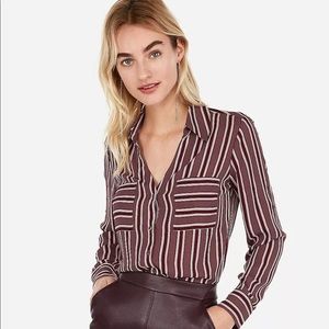 Slim Fit Striped Portofino Shirt, M